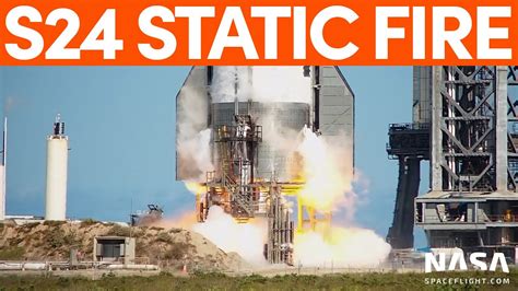 Starship 24 Six Engine Static Fire Test .